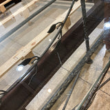 Wrought Iron Base w/ Glass Top CONSOLE TABLE 48.5w17d28h