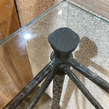 Wrought Iron Base w/ Glass Top CONSOLE TABLE 48.5w17d28h