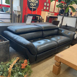 Roche Bobois Trajectoire Leather Power Recliner RECLINERS Black 86w44d28h