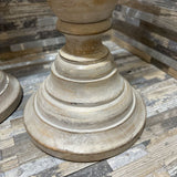 2pc Set Weathered Wooden Candles ACCESSORIES 4d24h