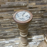 2pc Set Weathered Wooden Candles ACCESSORIES 4d24h