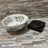 Chinese Porcelain Famille Rose Bowl On Stand ACCESSORIES 10d6h