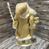 Santa Figurine HOLIDAY ITEMS Ivory/Gold 8w6d20h