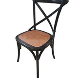 Distressed Cross Back Side Chair DINING CHAIRS 18w17d34h
