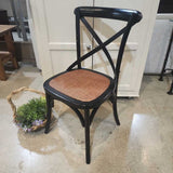 Distressed Cross Back Side Chair DINING CHAIRS 18w17d34h