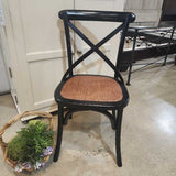 Distressed Cross Back Side Chair DINING CHAIRS 18w17d34h