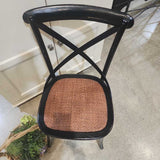 Distressed Cross Back Side Chair DINING CHAIRS 18w17d34h