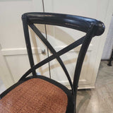 Distressed Cross Back Side Chair DINING CHAIRS 18w17d34h
