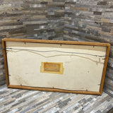 American Folk Art In Wood Frame ART WORK 21x11