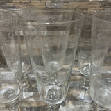 Princess House 8pc Set Glass Champagne Flutes ACCESSORIES 3d8.5h