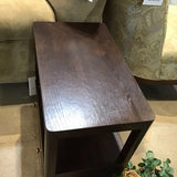 Wood Single Drawer NIGHTSTAND Dark Brown 24w14d24h