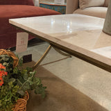 Pamina Marble & Brass COFFEE/COCKTAIL TABLE 48w28d18h