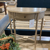 Skilling Driftwood Demilune CONSOLE TABLE 31Wx13.5Dx32H