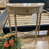 Skilling Driftwood Demilune CONSOLE TABLE 31Wx13.5Dx32H