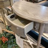 Skilling Driftwood Demilune CONSOLE TABLE 31Wx13.5Dx32H