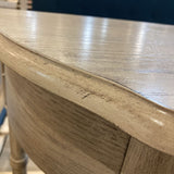 Skilling Driftwood Demilune CONSOLE TABLE 31Wx13.5Dx32H