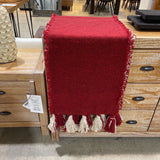 Woven Canvas Backed Table Runner w/ Tassels ACCESSORIES 98Wx18D