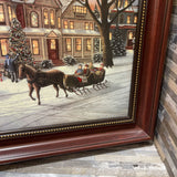 Hargrove Signed Serigraph on Canvas Numbered 22/450 - Victorian Christmas ART WORK 20Wx16.5H