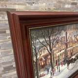 Hargrove Signed Serigraph on Canvas Numbered 22/450 - Victorian Christmas ART WORK 20Wx16.5H