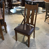 F&N Woodworking - Indiana Amish Made Cherry w/ Leather Seats DINING CHAIRS 19Wx19Dx42H