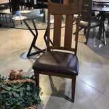 F&N Woodworking - Indiana Amish Made Cherry w/ Leather Seats DINING CHAIRS 19Wx19Dx42H