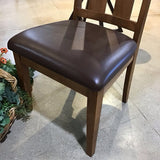 F&N Woodworking - Indiana Amish Made Cherry w/ Leather Seats DINING CHAIRS 19Wx19Dx42H