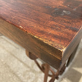 Rustic Wood Top w/ Wrought Cast Iron Legs CONSOLE TABLE 52Wx18Dx31H