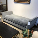 Crate & Barrel Velvet Day Bed CHAISE Blue 87Wx39Dx27H