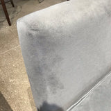 Crate & Barrel Velvet Day Bed CHAISE Blue 87Wx39Dx27H