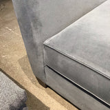 Crate & Barrel Velvet Day Bed CHAISE Blue 87Wx39Dx27H