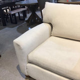 Woven Linen Square Arm CHAIR 87Wx39Dx27H