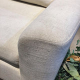 Woven Linen Square Arm CHAIR 87Wx39Dx27H
