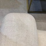 Woven Linen Square Arm CHAIR 87Wx39Dx27H