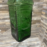 Emerald Glass Perrine's Apple Ginger Philly Bottle ACCESSORIES Green 3.25Wx11.25H