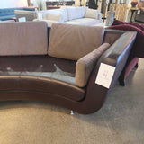 American Leather Menlo 3pc Curved Leather SECTIONAL 185w34d31h