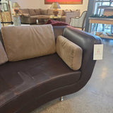 American Leather Menlo 3pc Curved Leather SECTIONAL 185w34d31h