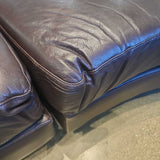 American Leather Menlo 3pc Curved Leather SECTIONAL 185w34d31h