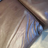 American Leather Menlo 3pc Curved Leather SECTIONAL 185w34d31h