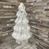 Speckled Art Glass Christmas Tree ACCESSORIES White 5Wx10H