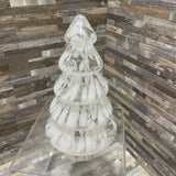 Speckled Art Glass Christmas Tree ACCESSORIES White 5Wx10H
