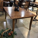 Amish Made Solid Wood Extension Table w/ Two 12" Leaves & Pads DINING TABLE 65w42d30h