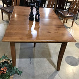 Amish Made Solid Wood Extension Table w/ Two 12" Leaves & Pads DINING TABLE 65w42d30h