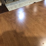 Amish Made Solid Wood Extension Table w/ Two 12" Leaves & Pads DINING TABLE 65w42d30h