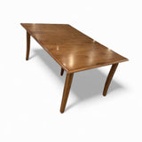 Amish Made Solid Wood Extension Table w/ Two 12" Leaves & Pads DINING TABLE 65w42d30h