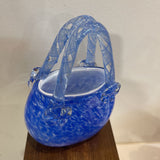 Art Glass Purse Vase ACCESSORIES 5.5Wx3.5Dx8H