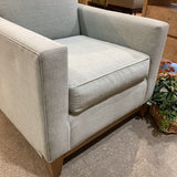 Rowe Furniture Upholstered Fabric Accent Armchair CHAIR Light Blue 31w34d33h