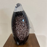 Speckled Art Glass Penguin Figure ACCESSORIES 4Wx3Dx7H