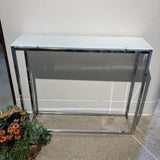 Euro Style Metal & Glass CONSOLE TABLE 36w10d30h