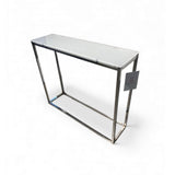 Euro Style Metal & Glass CONSOLE TABLE 36w10d30h