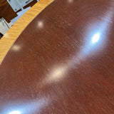 Baker Funiture Georgian Banded Mahogany Pedestal Table On Casters DINING TABLE 41.5d30h